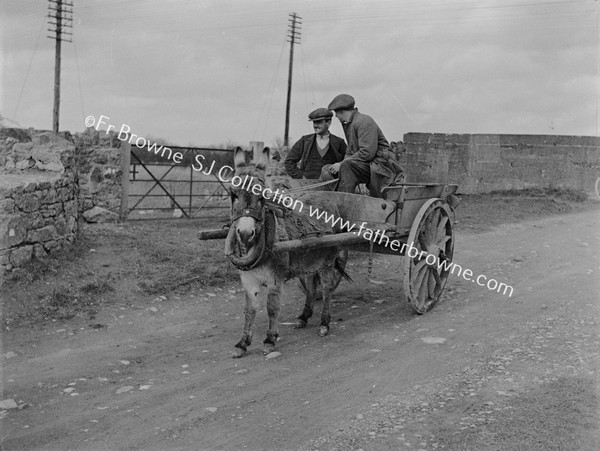 FARMERS, DONKEY AND CART